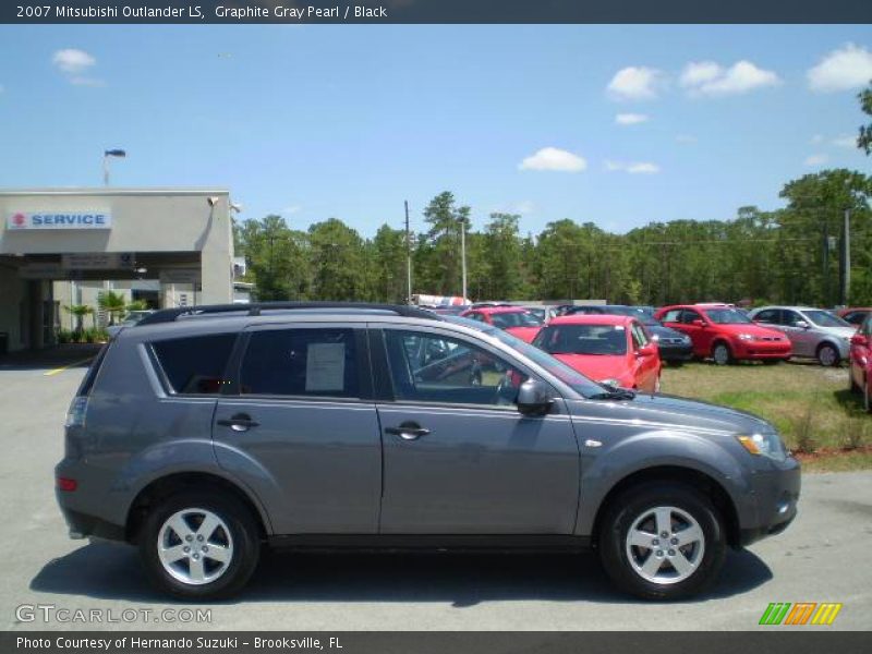 Graphite Gray Pearl / Black 2007 Mitsubishi Outlander LS