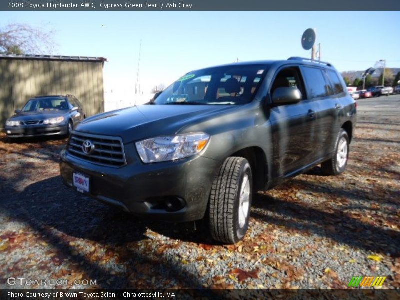 Cypress Green Pearl / Ash Gray 2008 Toyota Highlander 4WD
