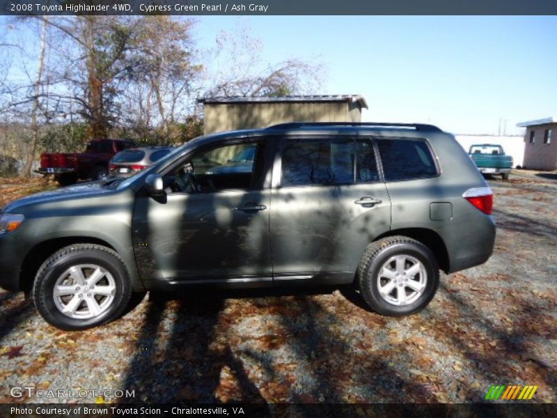 Cypress Green Pearl / Ash Gray 2008 Toyota Highlander 4WD