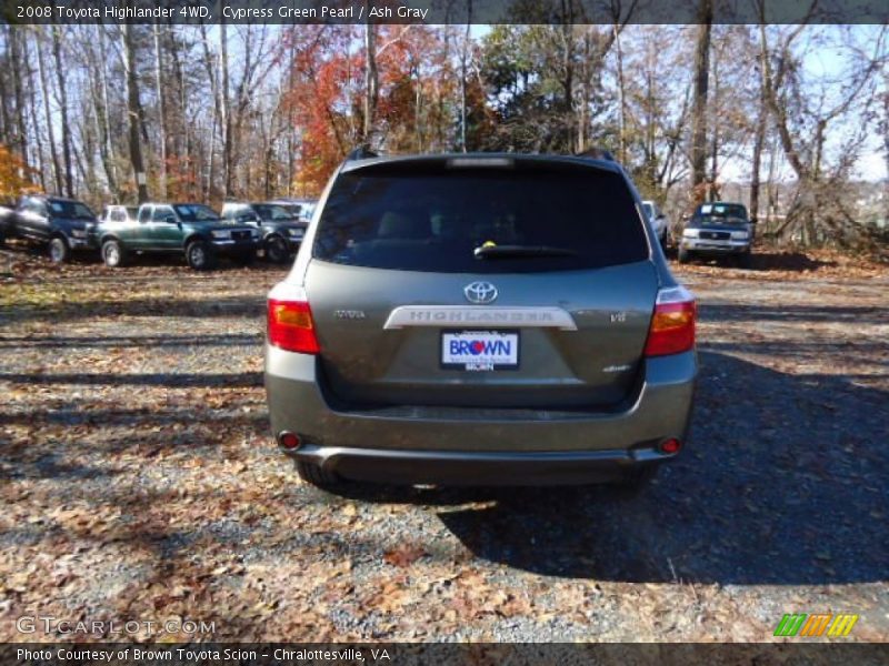 Cypress Green Pearl / Ash Gray 2008 Toyota Highlander 4WD