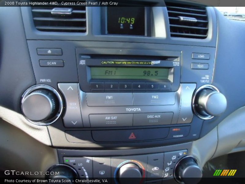 Cypress Green Pearl / Ash Gray 2008 Toyota Highlander 4WD