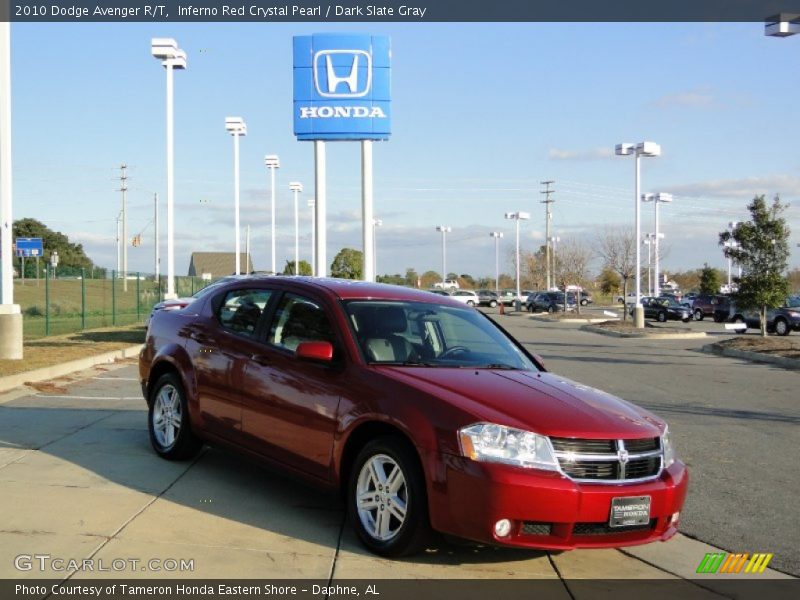 Inferno Red Crystal Pearl / Dark Slate Gray 2010 Dodge Avenger R/T