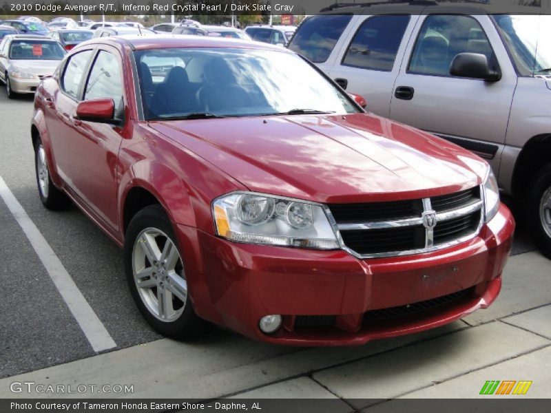 Inferno Red Crystal Pearl / Dark Slate Gray 2010 Dodge Avenger R/T