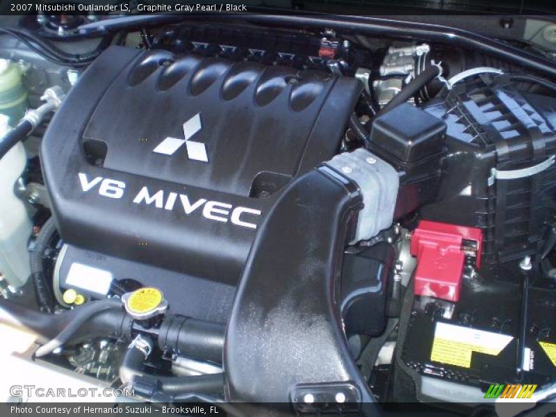 Graphite Gray Pearl / Black 2007 Mitsubishi Outlander LS
