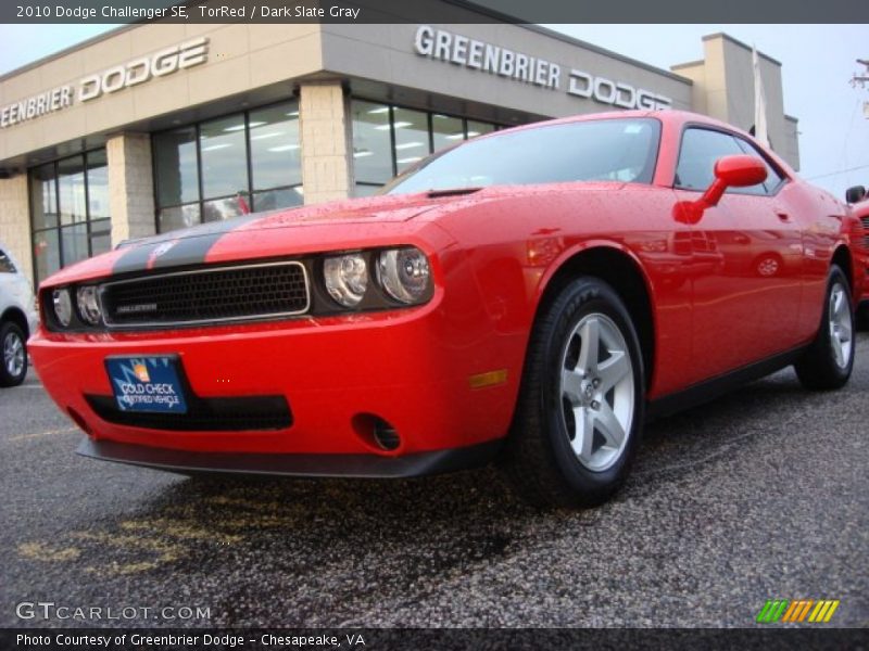 TorRed / Dark Slate Gray 2010 Dodge Challenger SE