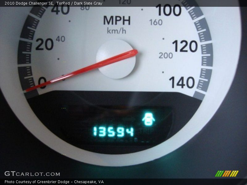 TorRed / Dark Slate Gray 2010 Dodge Challenger SE