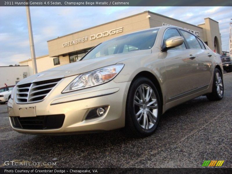 Front 3/4 View of 2011 Genesis 4.6 Sedan