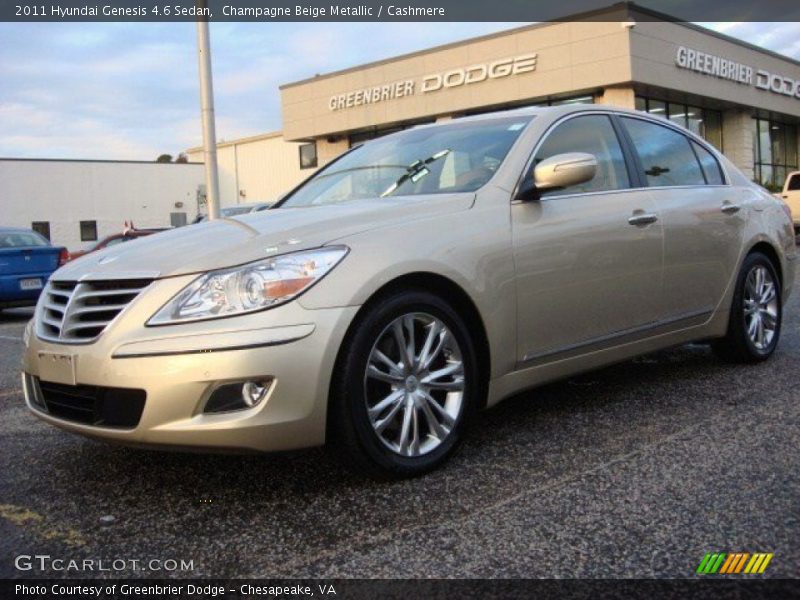 Champagne Beige Metallic / Cashmere 2011 Hyundai Genesis 4.6 Sedan