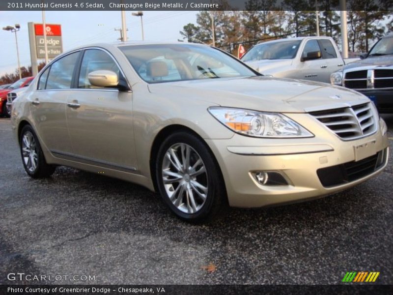 Champagne Beige Metallic / Cashmere 2011 Hyundai Genesis 4.6 Sedan