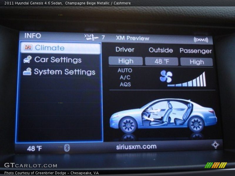 Champagne Beige Metallic / Cashmere 2011 Hyundai Genesis 4.6 Sedan