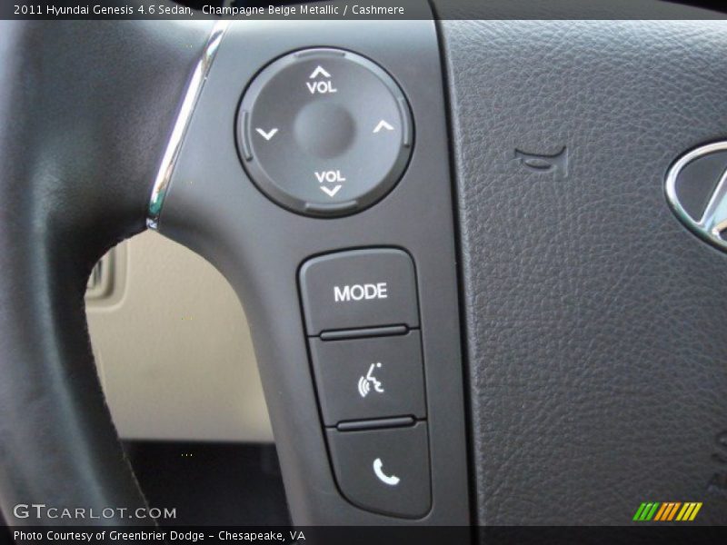 Champagne Beige Metallic / Cashmere 2011 Hyundai Genesis 4.6 Sedan