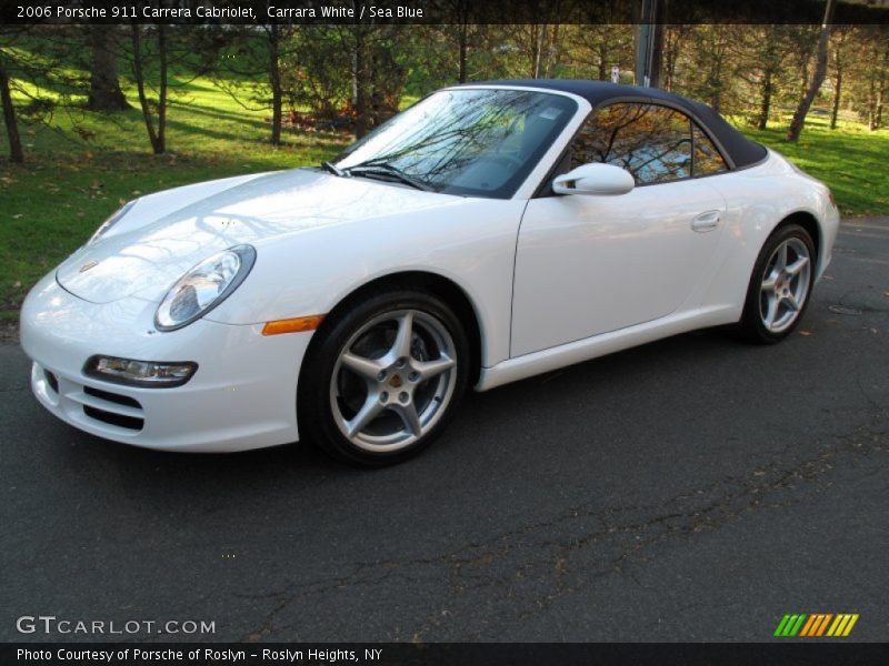 Carrara White / Sea Blue 2006 Porsche 911 Carrera Cabriolet