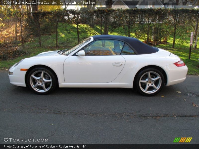 Carrara White / Sea Blue 2006 Porsche 911 Carrera Cabriolet