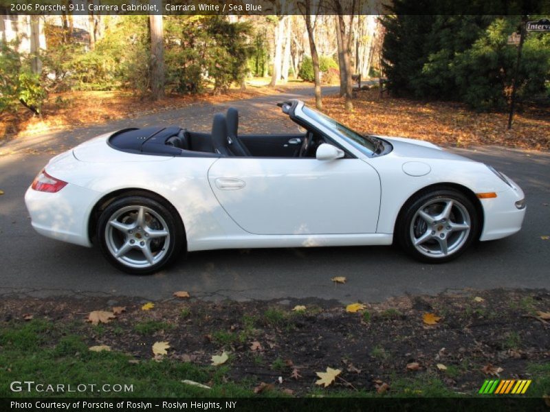Carrara White / Sea Blue 2006 Porsche 911 Carrera Cabriolet
