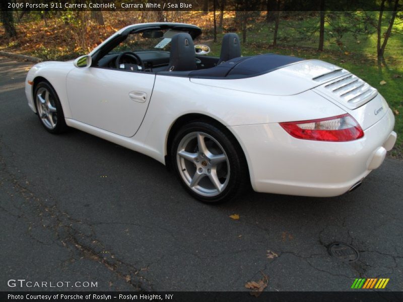 Carrara White / Sea Blue 2006 Porsche 911 Carrera Cabriolet