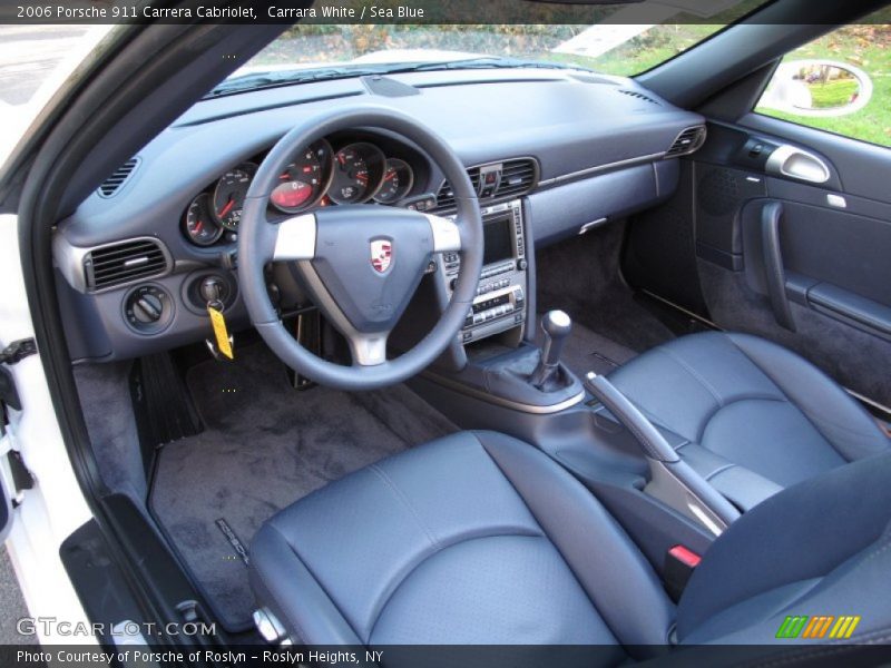 Carrara White / Sea Blue 2006 Porsche 911 Carrera Cabriolet