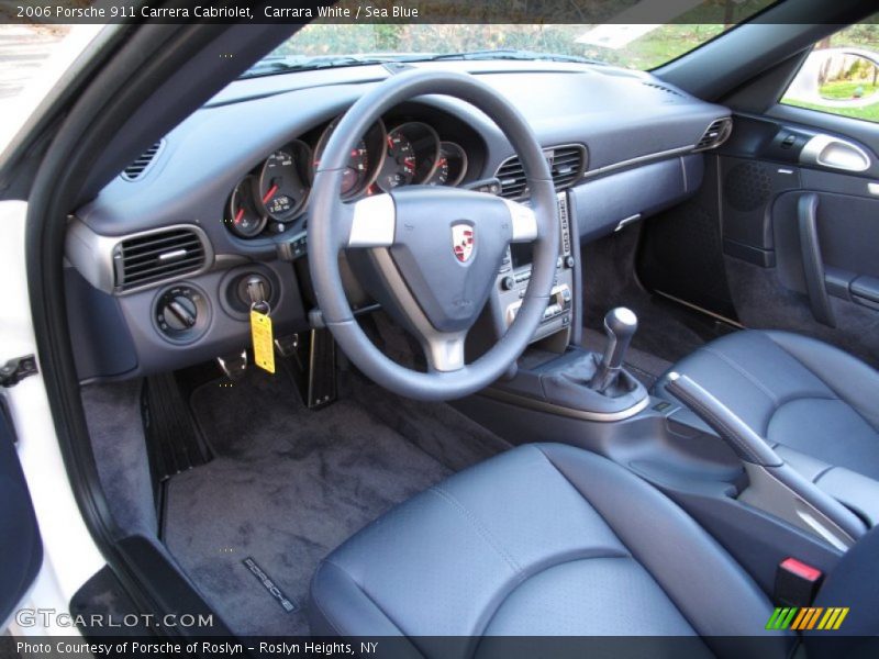 Carrara White / Sea Blue 2006 Porsche 911 Carrera Cabriolet