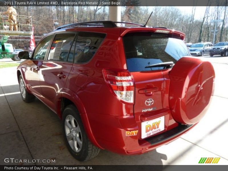 Barcelona Red Metallic / Sand Beige 2011 Toyota RAV4 Limited 4WD