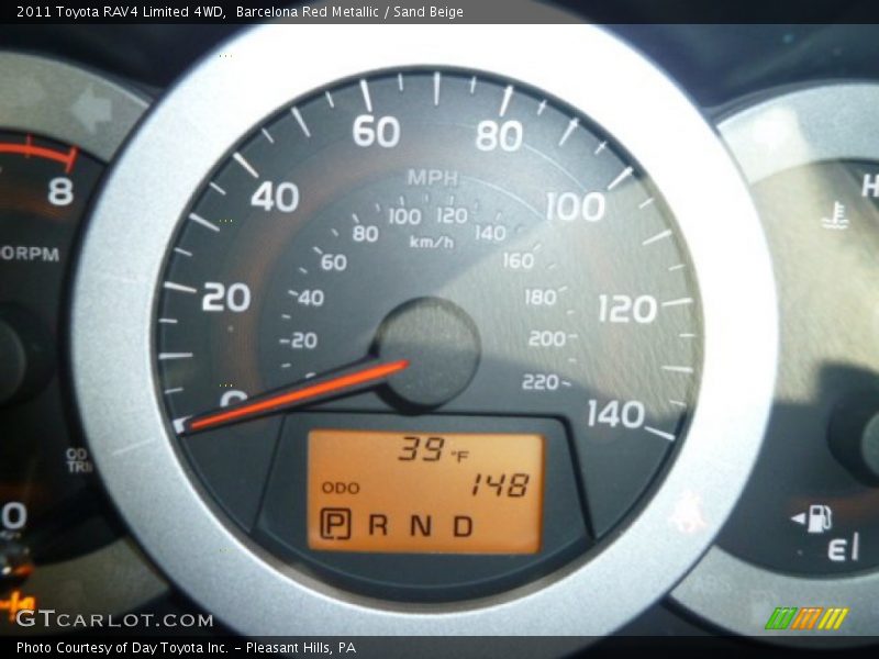 Barcelona Red Metallic / Sand Beige 2011 Toyota RAV4 Limited 4WD