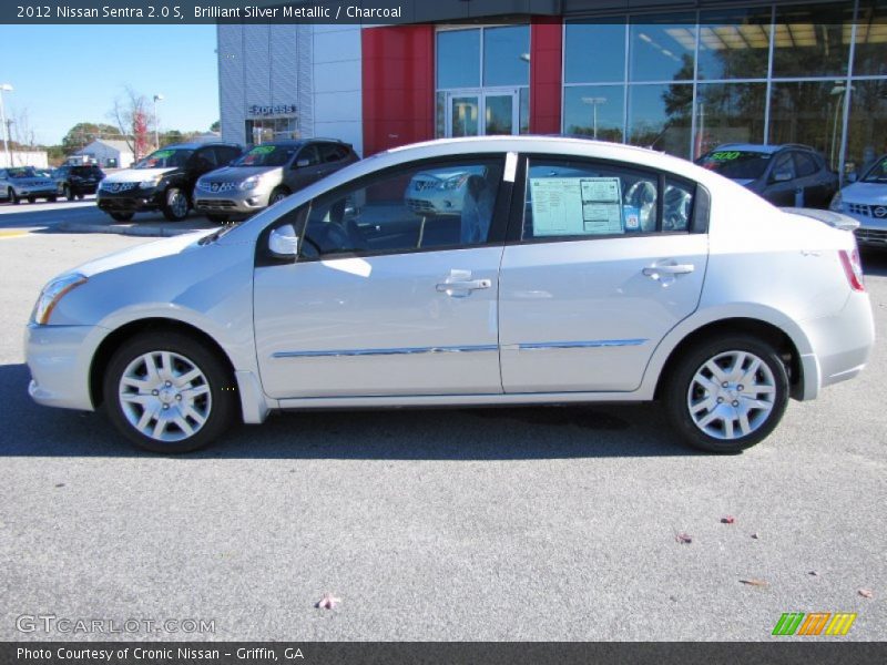 Brilliant Silver Metallic / Charcoal 2012 Nissan Sentra 2.0 S