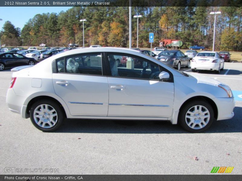 Brilliant Silver Metallic / Charcoal 2012 Nissan Sentra 2.0 S