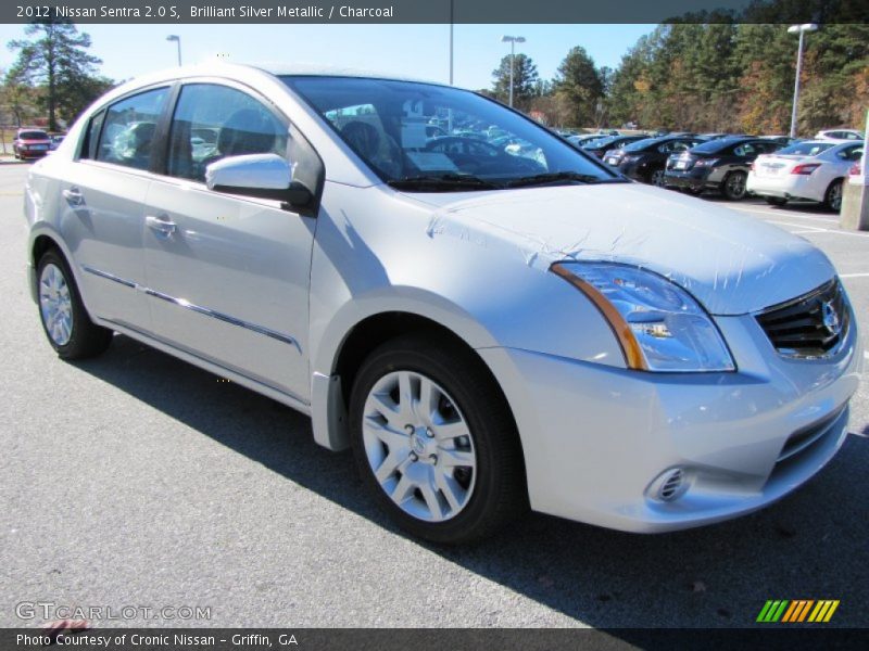 Brilliant Silver Metallic / Charcoal 2012 Nissan Sentra 2.0 S