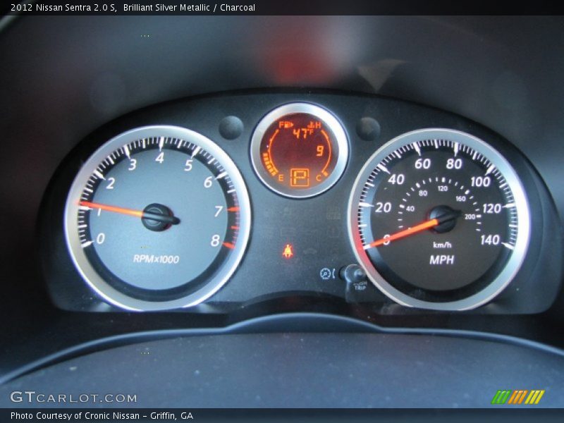 Brilliant Silver Metallic / Charcoal 2012 Nissan Sentra 2.0 S
