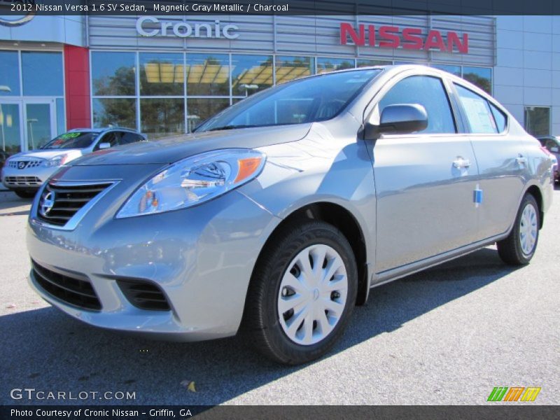 Magnetic Gray Metallic / Charcoal 2012 Nissan Versa 1.6 SV Sedan