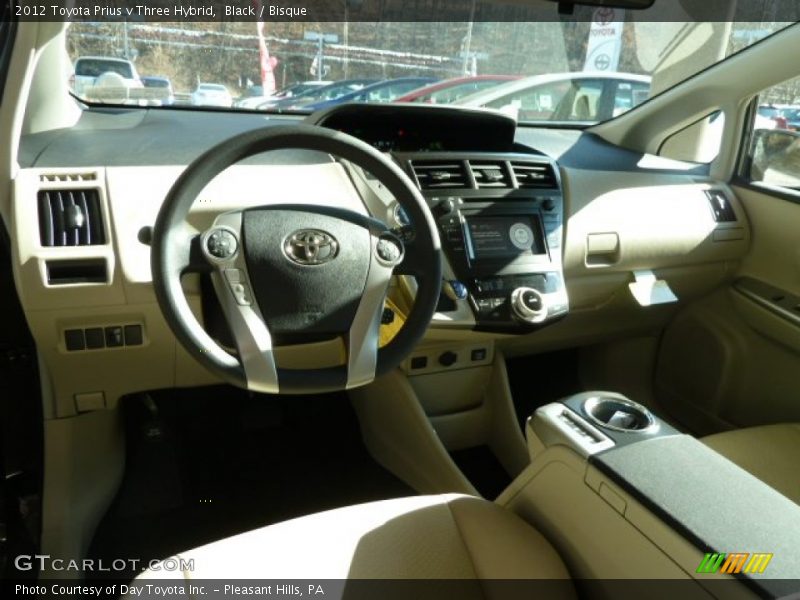 Black / Bisque 2012 Toyota Prius v Three Hybrid