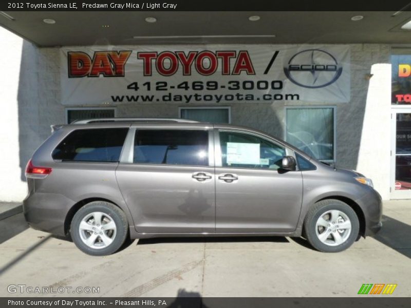 Predawn Gray Mica / Light Gray 2012 Toyota Sienna LE
