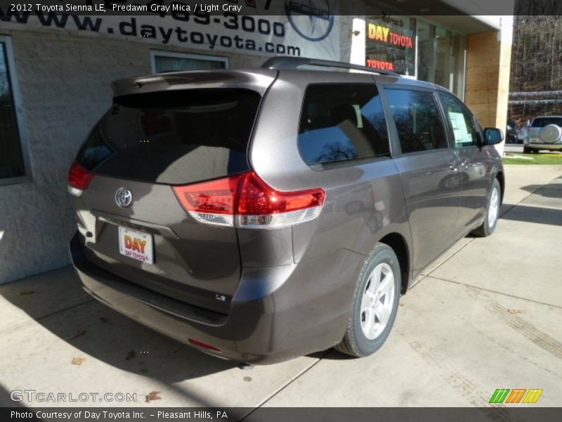 Predawn Gray Mica / Light Gray 2012 Toyota Sienna LE