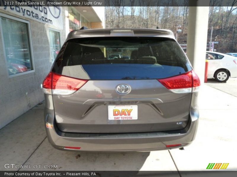 Predawn Gray Mica / Light Gray 2012 Toyota Sienna LE