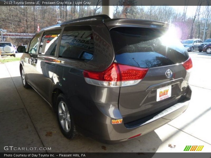 Predawn Gray Mica / Light Gray 2012 Toyota Sienna LE