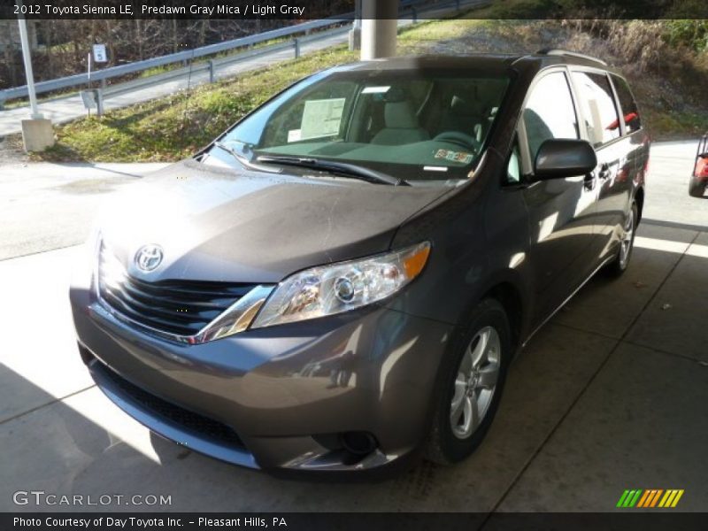 Predawn Gray Mica / Light Gray 2012 Toyota Sienna LE