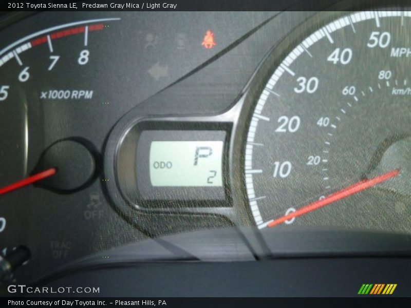 Predawn Gray Mica / Light Gray 2012 Toyota Sienna LE