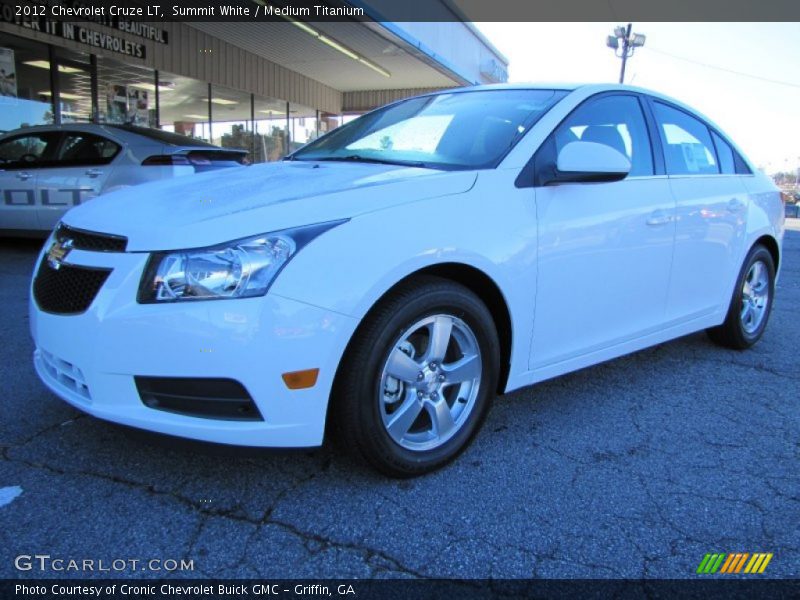 Summit White / Medium Titanium 2012 Chevrolet Cruze LT