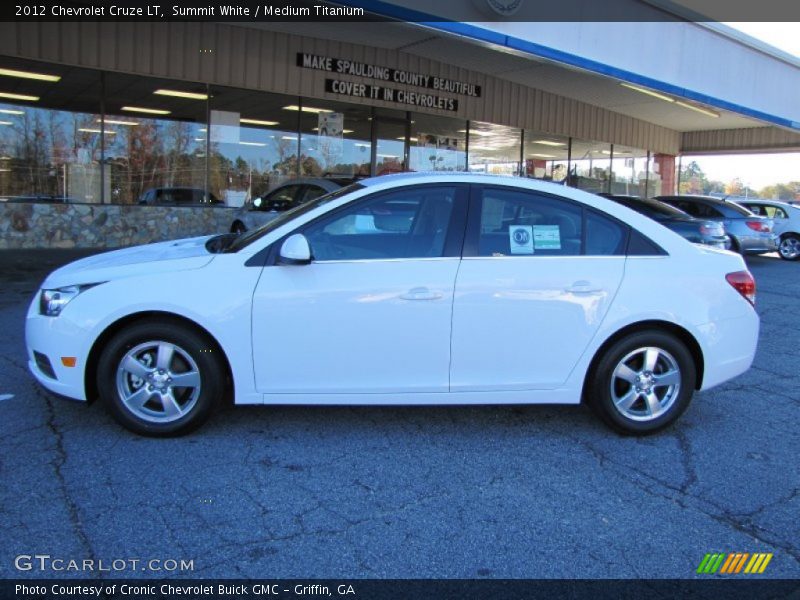 Summit White / Medium Titanium 2012 Chevrolet Cruze LT