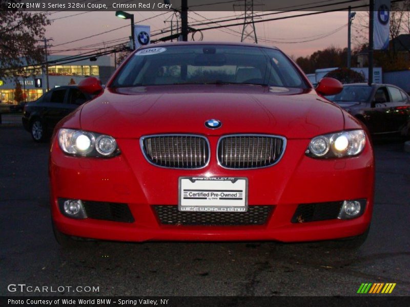 Crimson Red / Grey 2007 BMW 3 Series 328xi Coupe