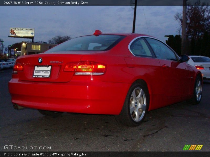 Crimson Red / Grey 2007 BMW 3 Series 328xi Coupe