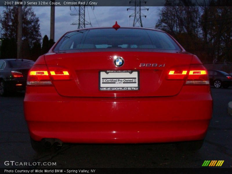 Crimson Red / Grey 2007 BMW 3 Series 328xi Coupe