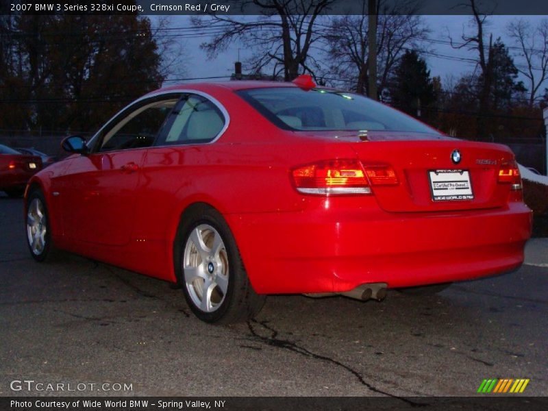 Crimson Red / Grey 2007 BMW 3 Series 328xi Coupe