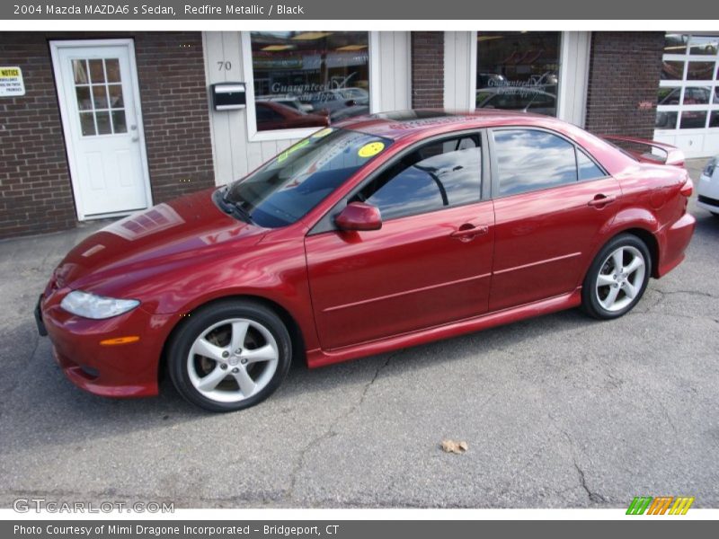 Redfire Metallic / Black 2004 Mazda MAZDA6 s Sedan