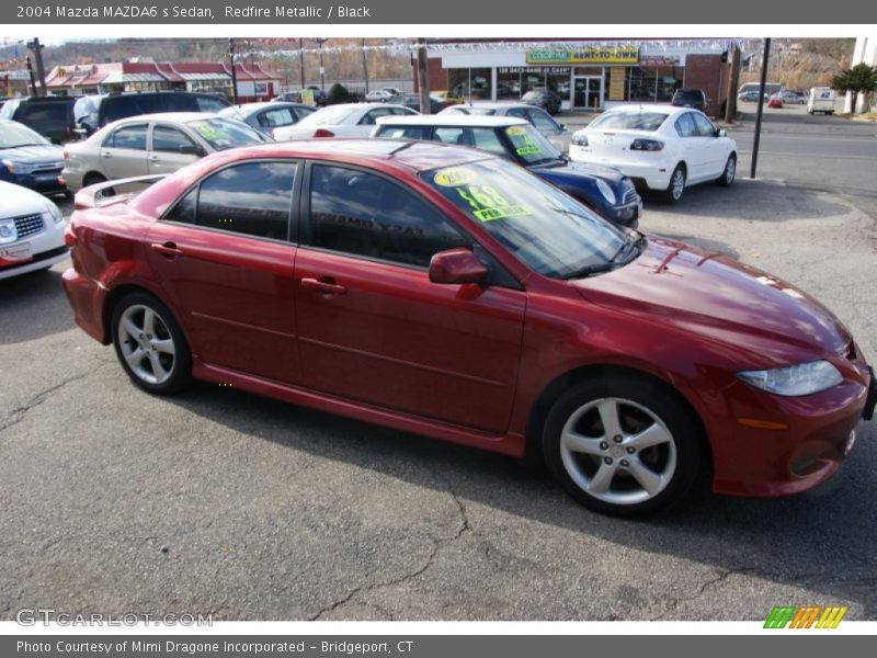 Redfire Metallic / Black 2004 Mazda MAZDA6 s Sedan