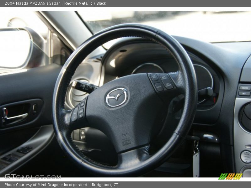 Redfire Metallic / Black 2004 Mazda MAZDA6 s Sedan