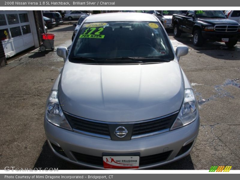 Brilliant Silver / Charcoal 2008 Nissan Versa 1.8 SL Hatchback