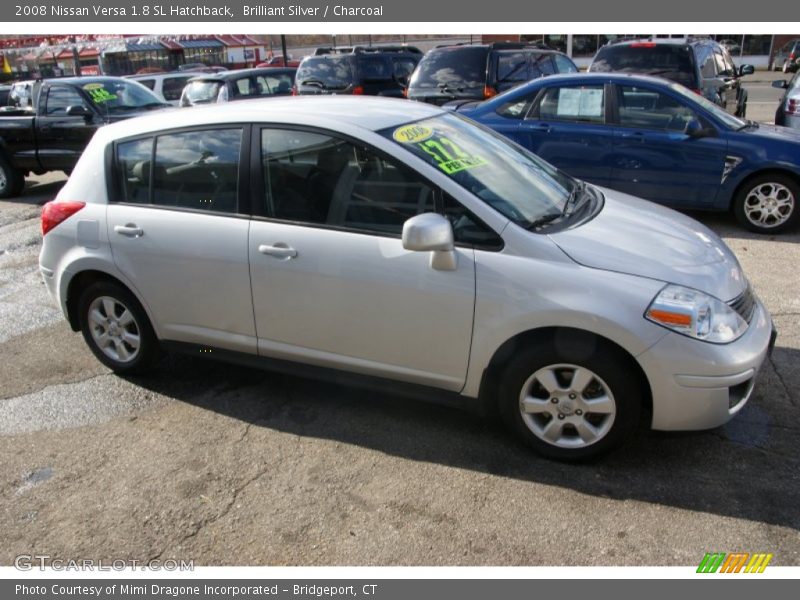 Brilliant Silver / Charcoal 2008 Nissan Versa 1.8 SL Hatchback