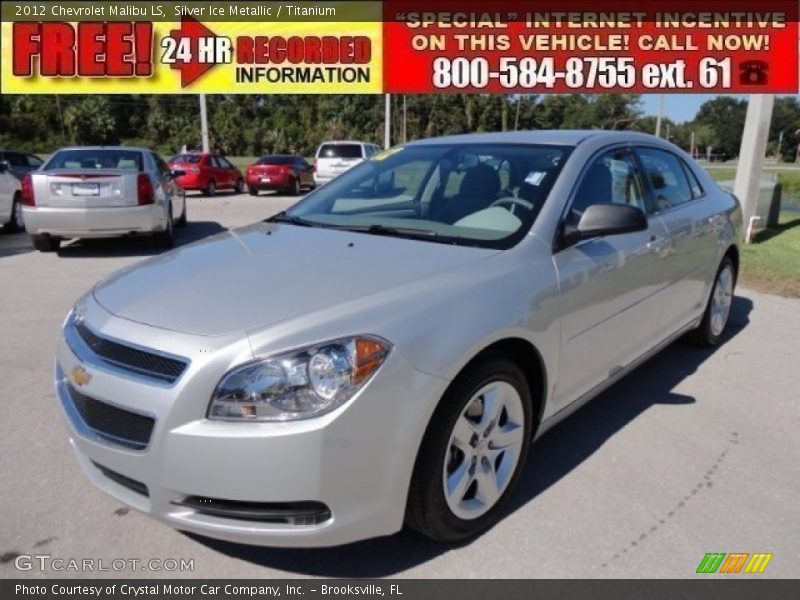 Silver Ice Metallic / Titanium 2012 Chevrolet Malibu LS