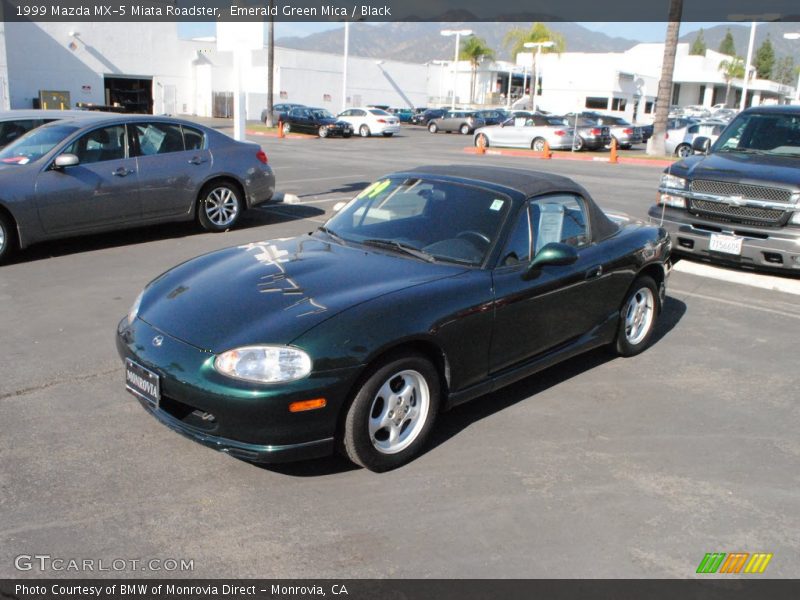 Emerald Green Mica / Black 1999 Mazda MX-5 Miata Roadster