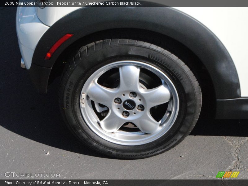 Pepper White / Checkered Carbon Black/Black 2008 Mini Cooper Hardtop