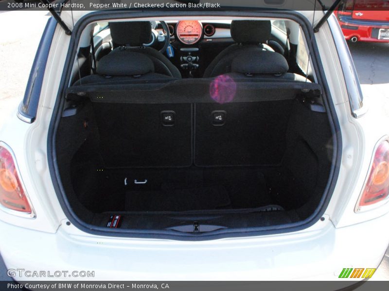 Pepper White / Checkered Carbon Black/Black 2008 Mini Cooper Hardtop